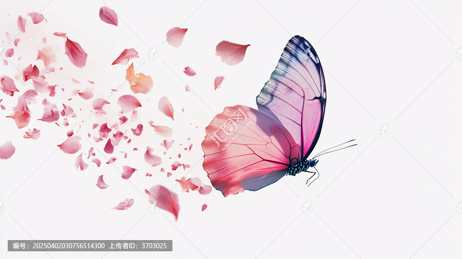 蝴蝶與花瓣