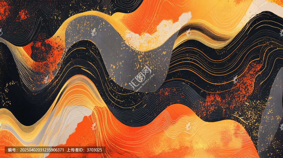 抽像山水線條背景