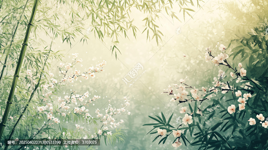 唯美竹林背景