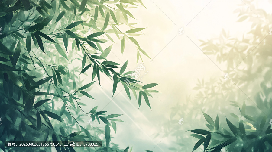 唯美竹葉背景