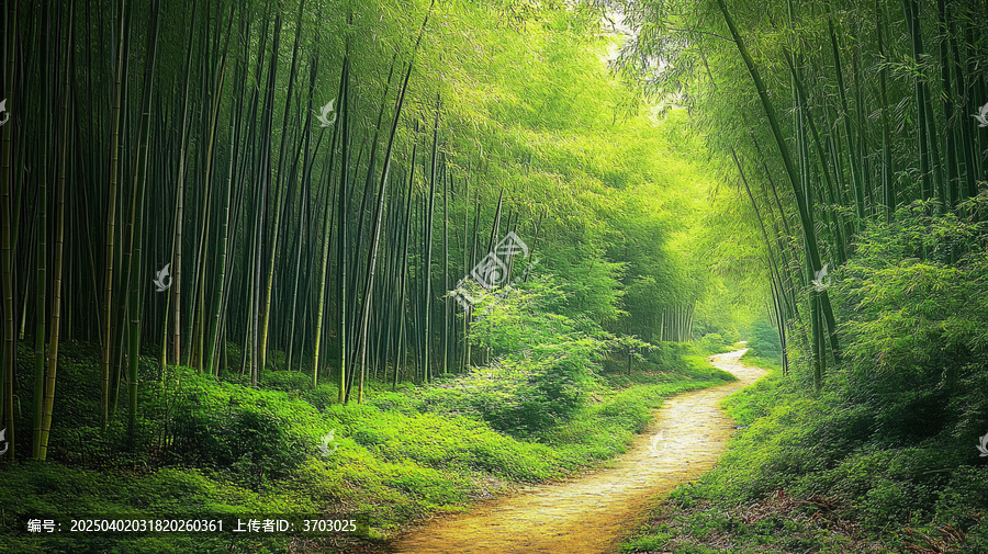 綠色竹林壁紙