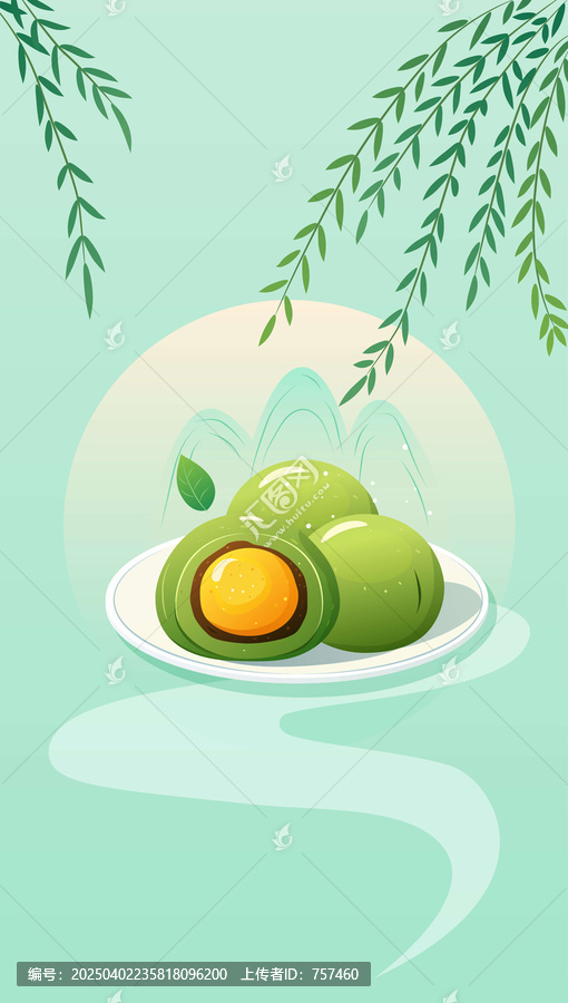 清明節(jié)節(jié)氣矢量海報(bào)