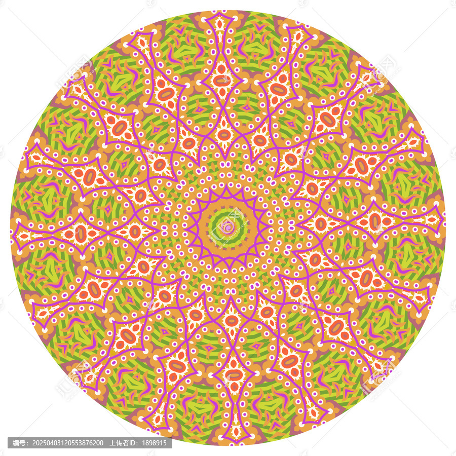 圓形民族風(fēng)數(shù)碼印花