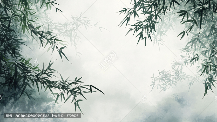 古典水墨竹林