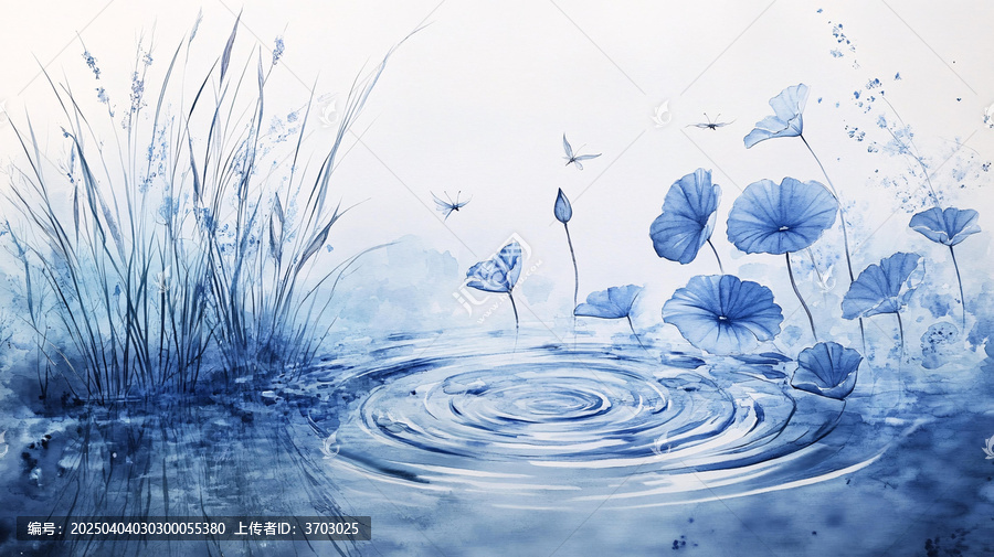 唯美意境荷塘