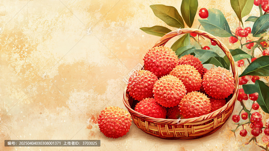 豐收荔枝畫(huà)