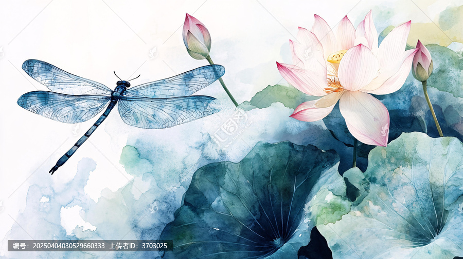 蜻蜓荷花