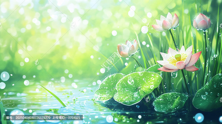 唯美意境荷塘