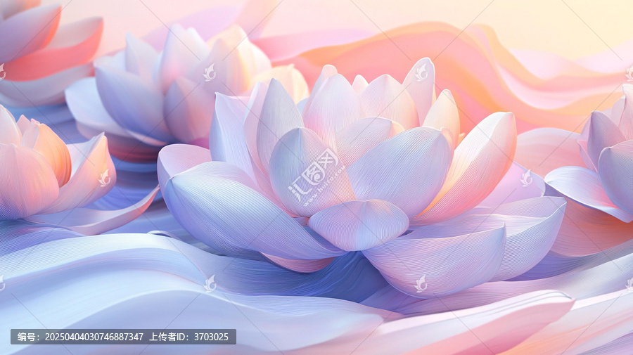 漸變風花朵
