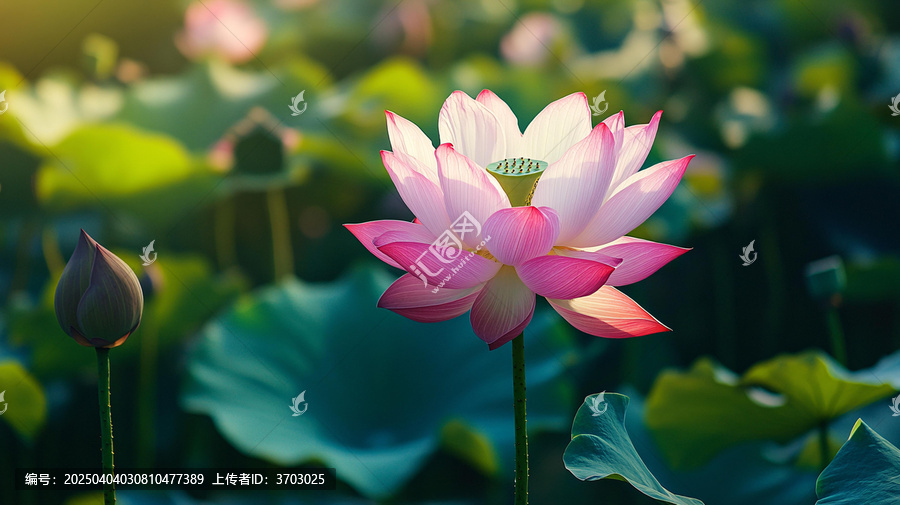 荷花高清電腦桌面壁紙