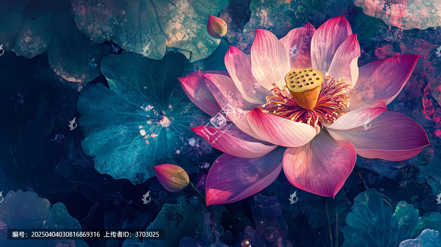 荷花高清電腦桌面壁紙