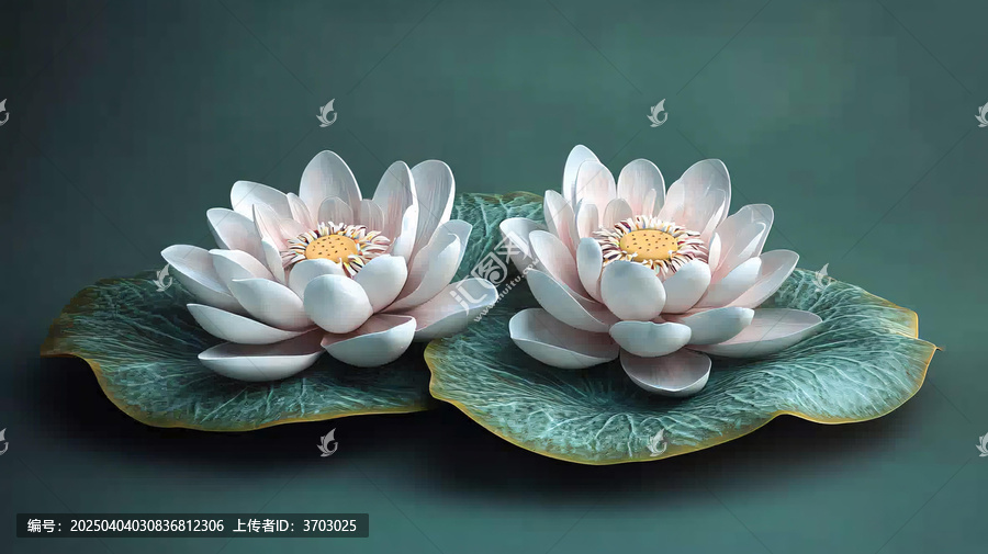 立體花卉荷花
