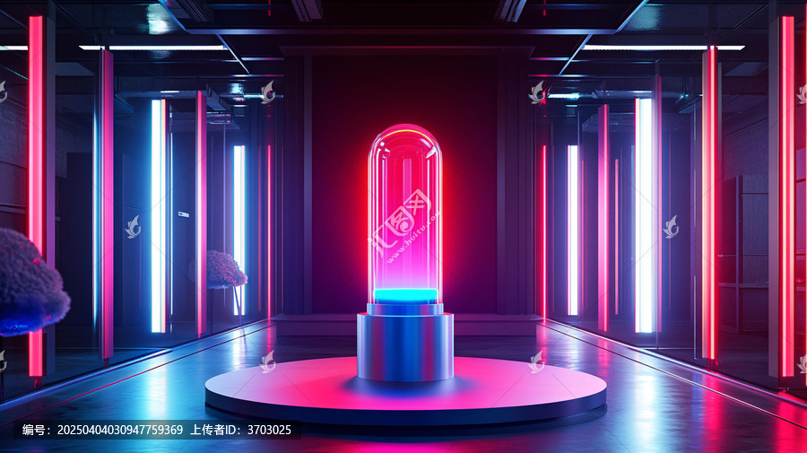 霓虹燈展臺