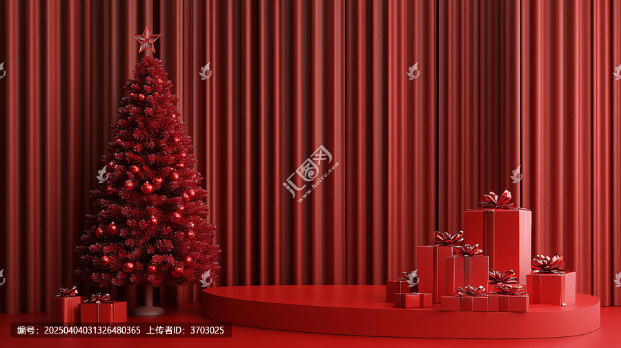 紅色立體場(chǎng)景