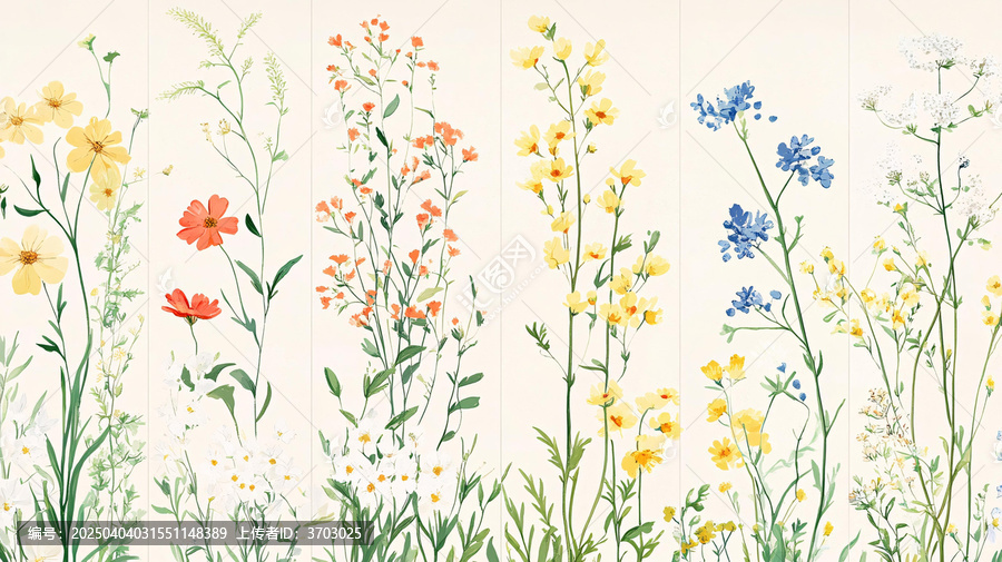 花草壁畫
