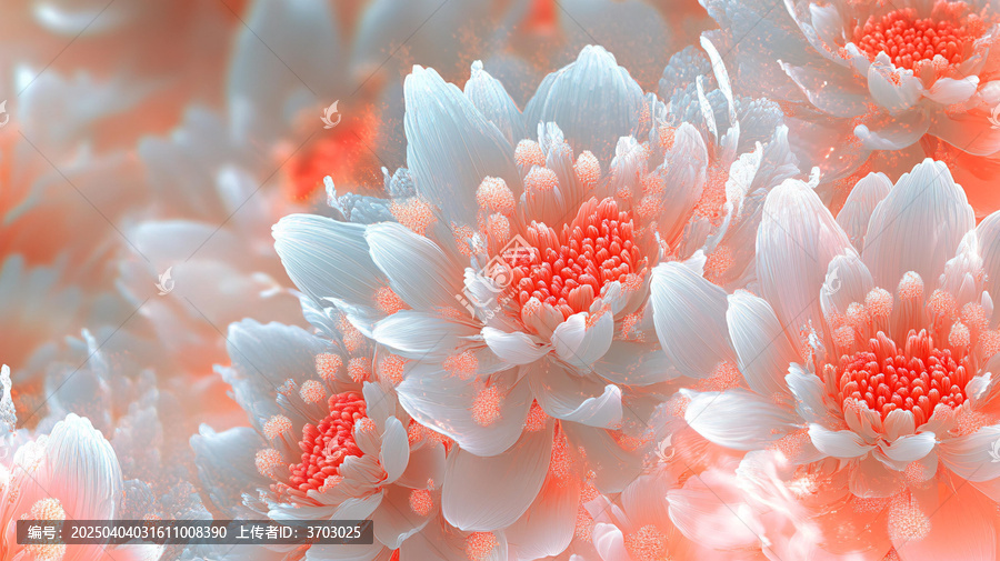 浮雕繽紛花卉
