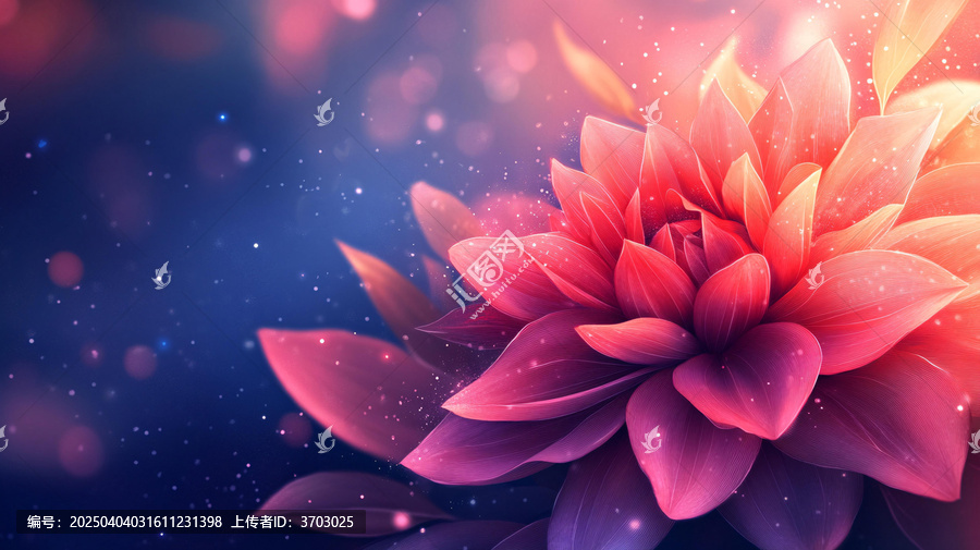 漸變風花朵