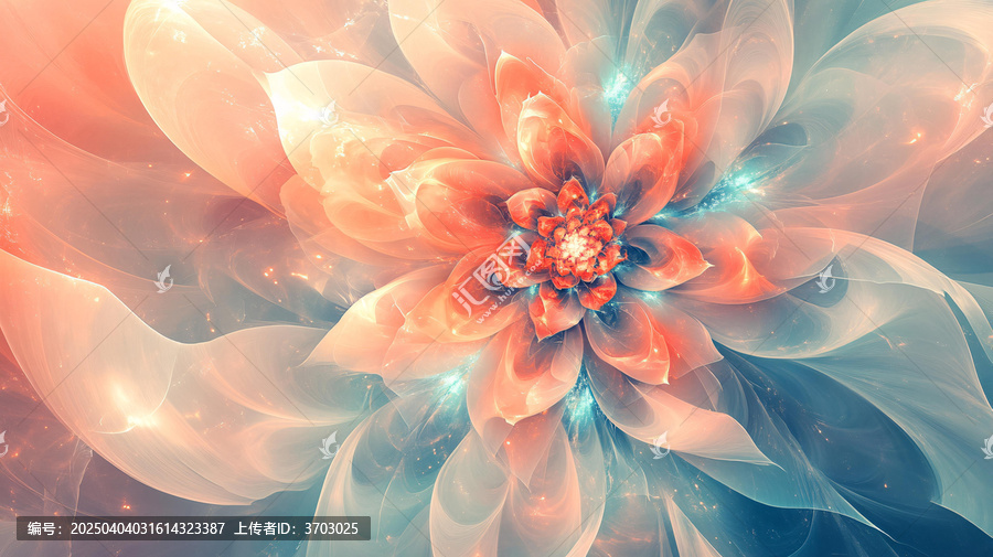 抽象花朵絢麗炫彩背景