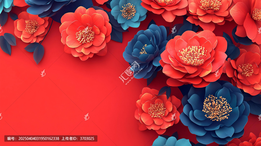 立體花卉牡丹