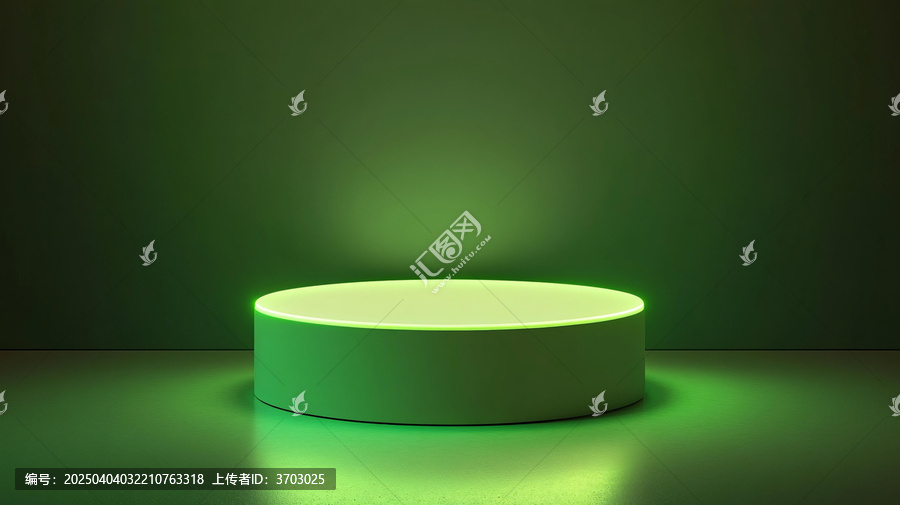 綠色展示臺