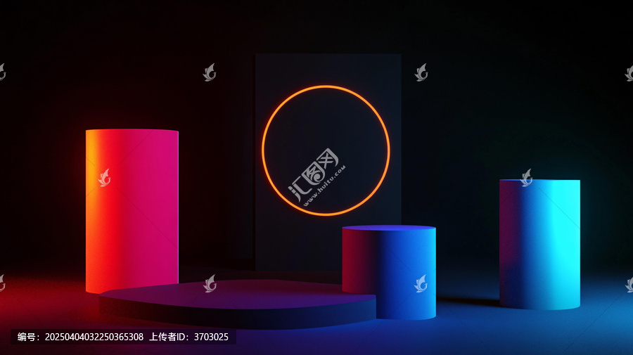 霓虹燈展臺