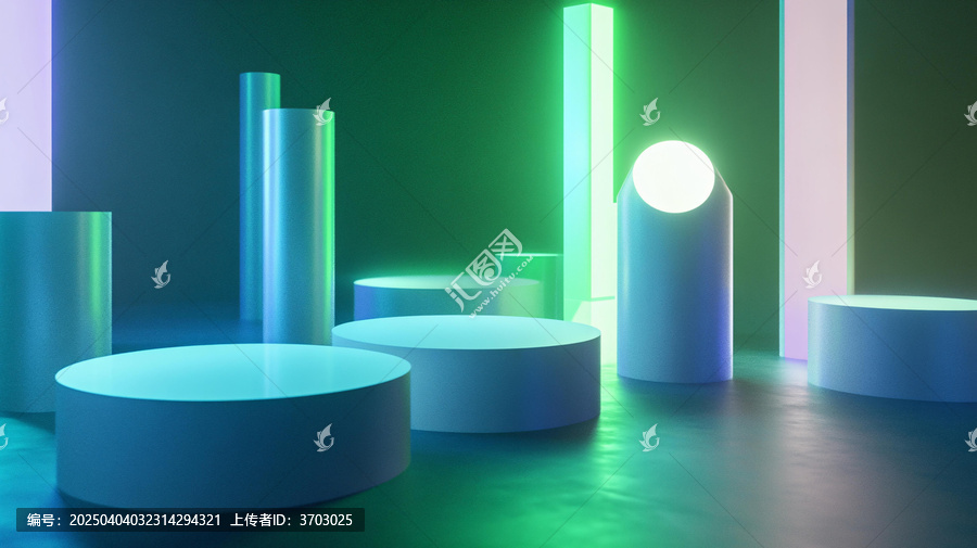 霓虹燈展臺