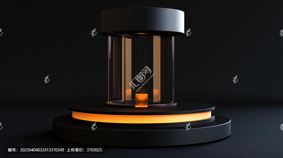 金色圓柱展示臺