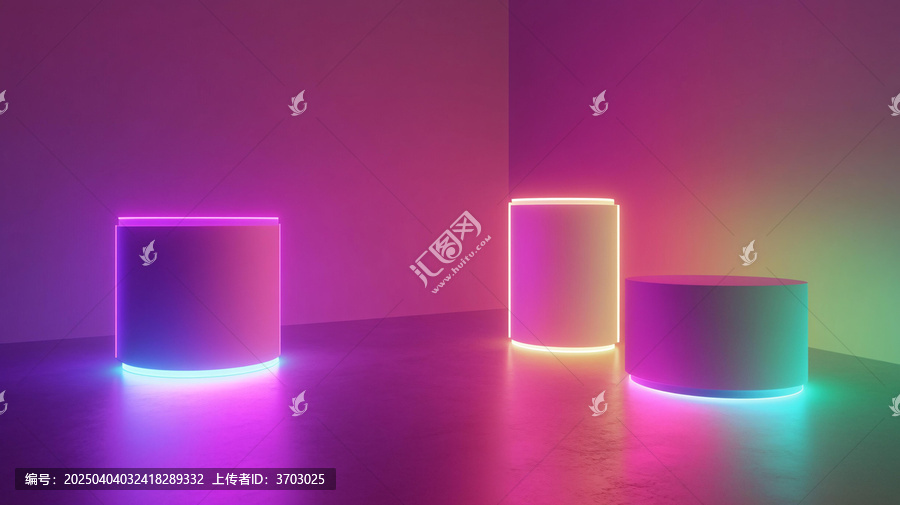 霓虹燈展臺