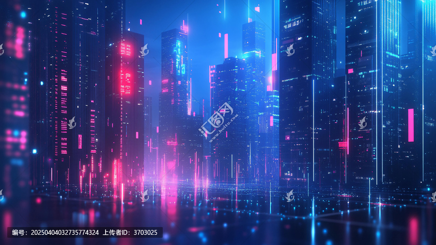 現(xiàn)代科技城市繽紛炫彩