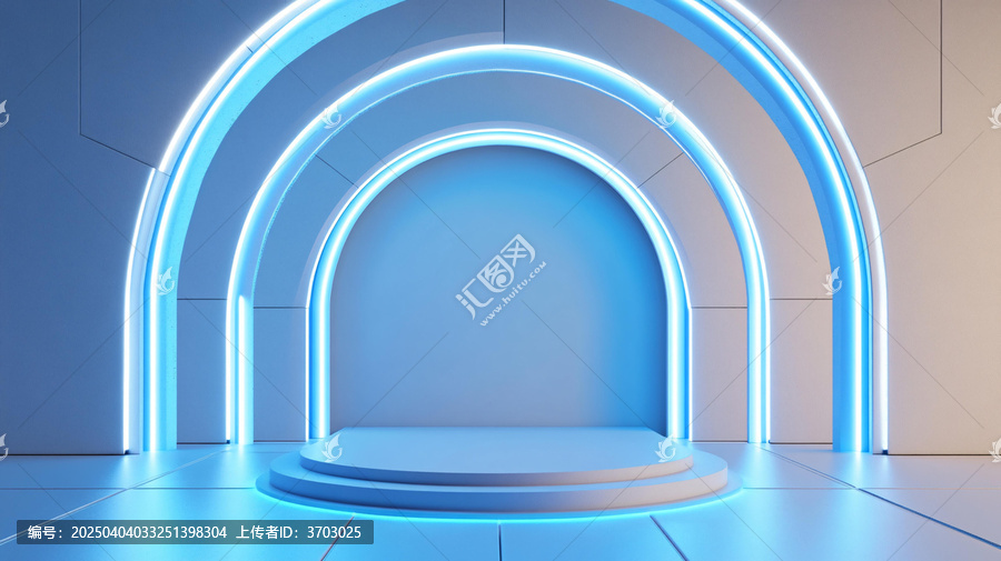 霓虹燈展臺