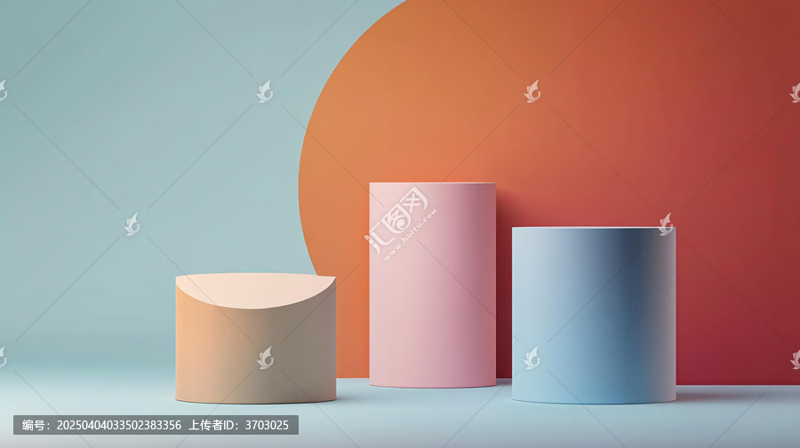 圓柱體靜物展臺