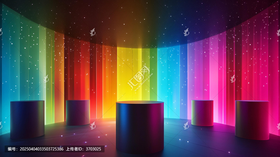 炫彩漸變展臺(tái)背景
