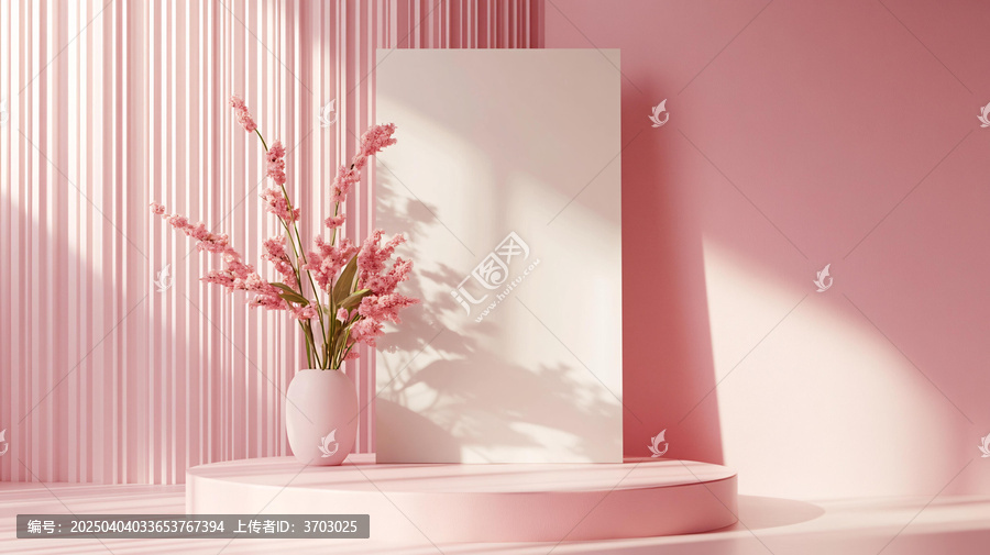 粉色的展示臺(tái)