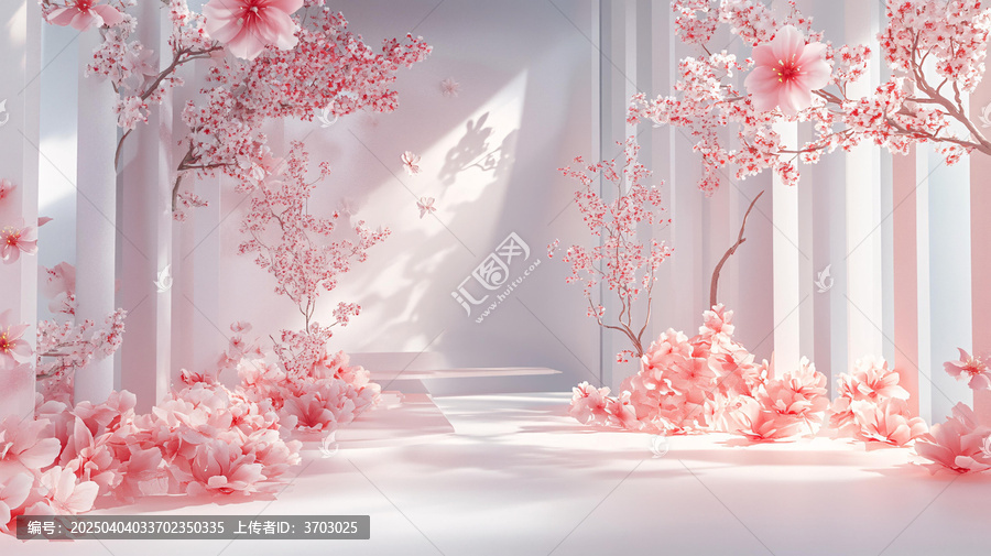 櫻花舞臺背景