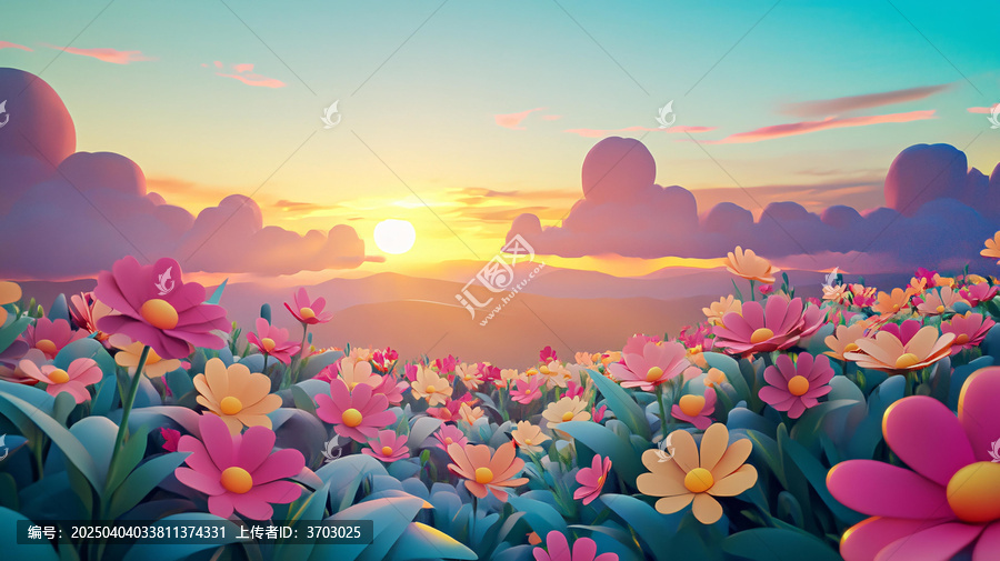 大氣花卉場(chǎng)景