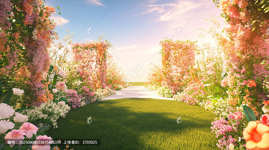 浪漫花海花叢花圃