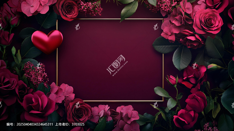 玫瑰花背景板