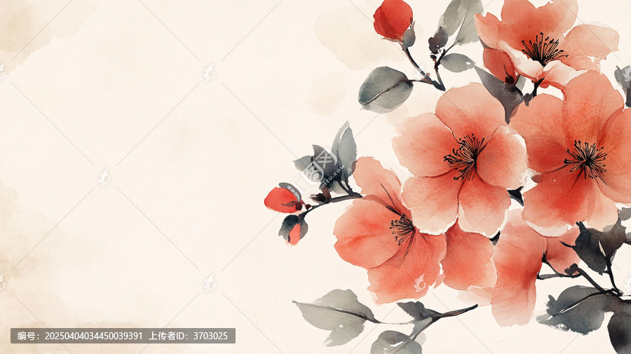 橘色花