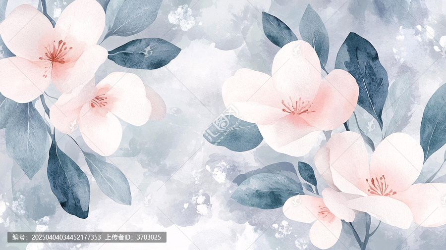 唯美花卉水彩花卉