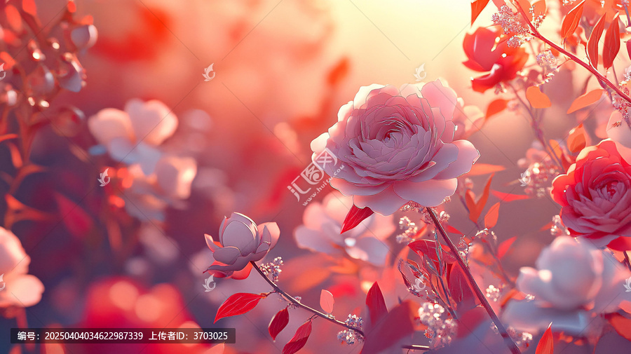 玫瑰紅森系主題場(chǎng)景