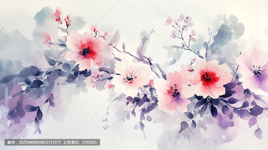 夢幻背景杏花杜鵑花
