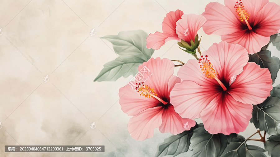 芙蓉花背景墻