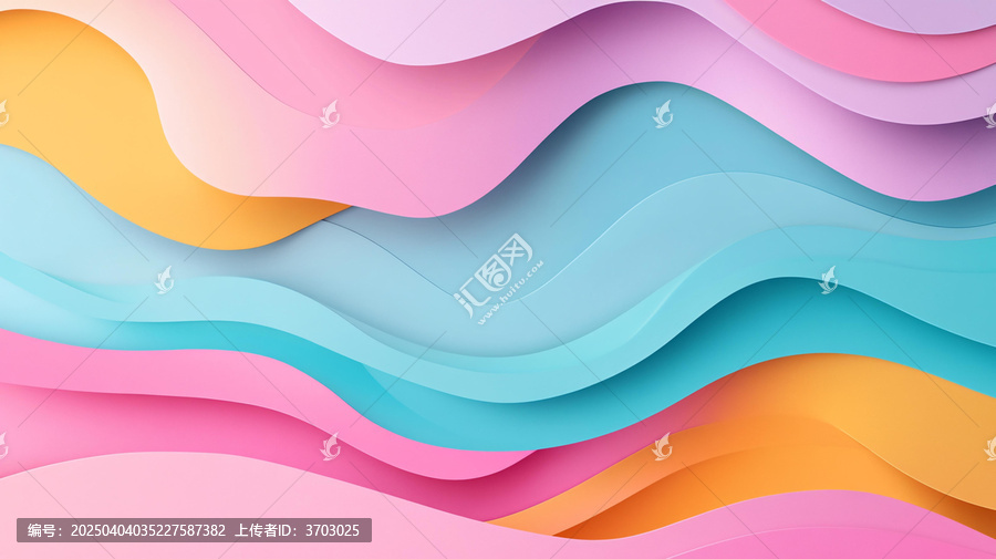 多彩剪紙曲面