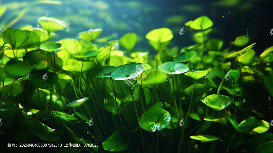唯美銅錢草意境圖