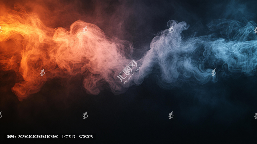 彩色煙霧線條