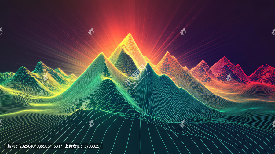 科技線條山
