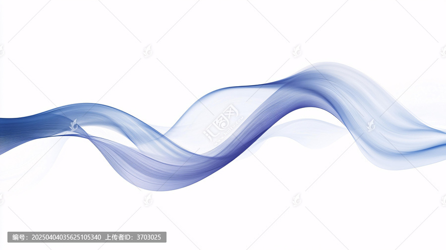 藍(lán)色線條煙霧波浪
