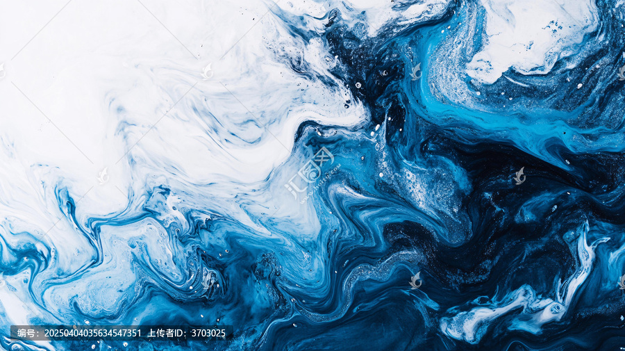 藍(lán)色流體創(chuàng)意抽象畫
