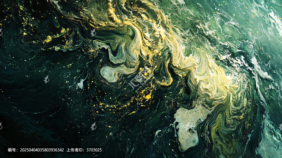 黃金流體藝術(shù)畫