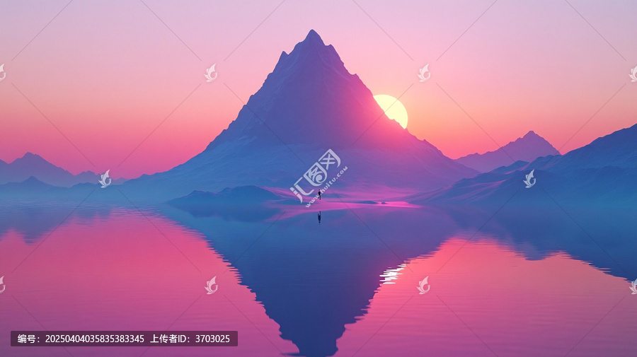 漸變山水